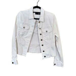 Kut from The Kloth Kara Frayed Denim Jacket Womens Size Small